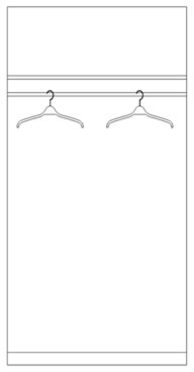 Шкаф для одежды с вешалкой Ars I 2D