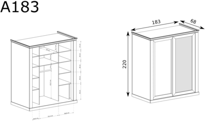 Drēbju skapis Antica 183