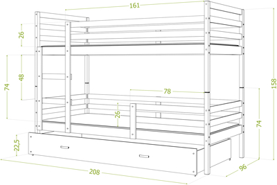 Narivoodi Jacek MDF (Eryk) 200x90