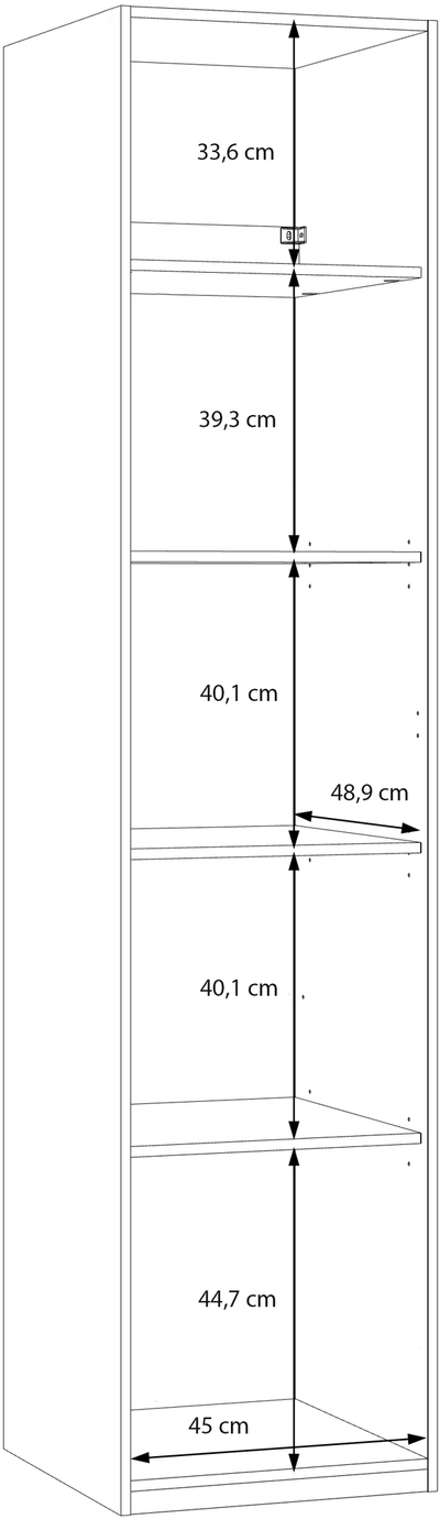 Шкаф для одежды с вешалкой Panoptik PNPS911