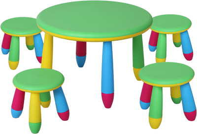 Bērnu galds + krēsls Funny Round 1+4 27100TR/27100