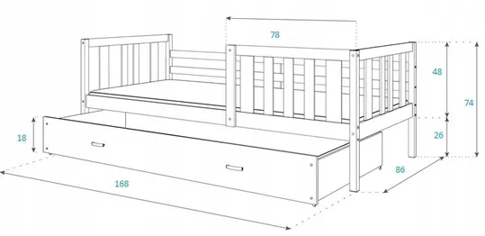 Кровать Nemo P MDF 160x80