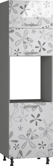 BlanKit D60C.h214 Graphite+Flower.G432 Skapis