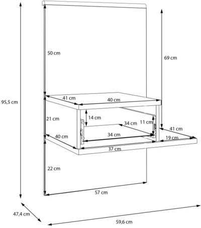 Naktsskapītis Bellevue BLQL015LT