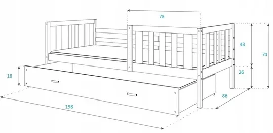 Кровать Nemo P MDF 190x80