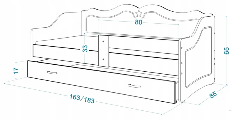 Кровать Lili 180x80