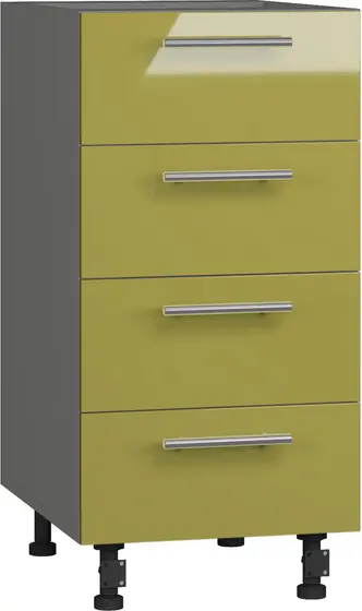 BlanKit D40.Ts4 Graphite+Lemon.G425 Skapis