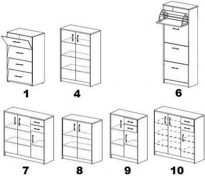 Обувная полка / шкаф для обуви 9
