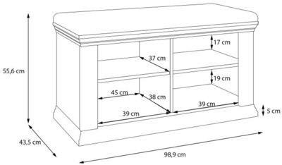 Jalatsikapp-riiul Pontypool PNTD122