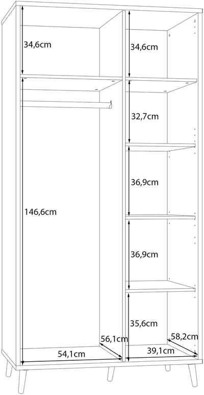 Drēbju skapis Aksana AKNS822L