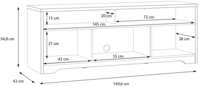 TV skapis / plaukts televizoram Joadakis JDKT121