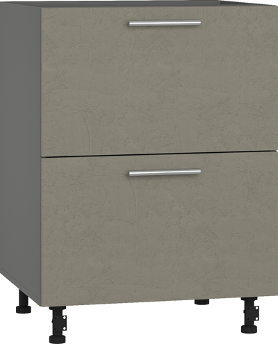Кухонный шкаф модульной системы BlanKit D60.Ts2 Graphite+Cement Gothic.M389