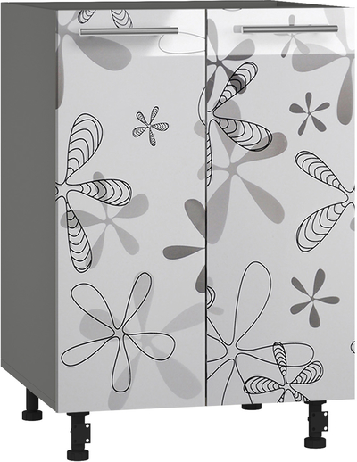 BlanKit D52 Graphite+Flower.G432 Skapis
