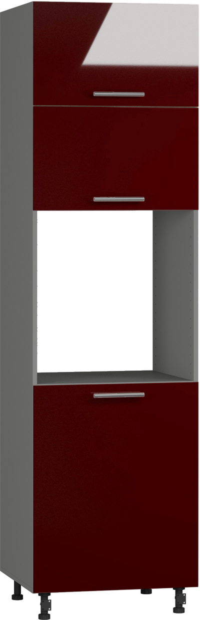 Кухонный шкаф модульной системы BlanKit D60C.h214 Graphite+Bordo.G410