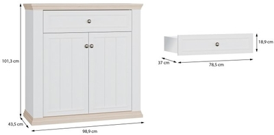 Jalatsikapp-riiul Pontypool PNTK225