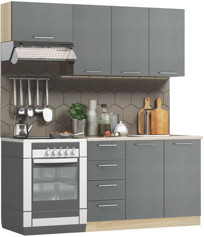 Köögimööbli komplekt BlanKit 180 Concrete gray.352