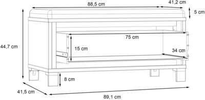 Обувная полка / шкаф для обуви Trondheim TDHT011