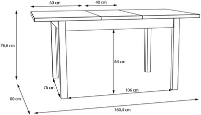 Стол обеденный Oak Squere TBLT7081