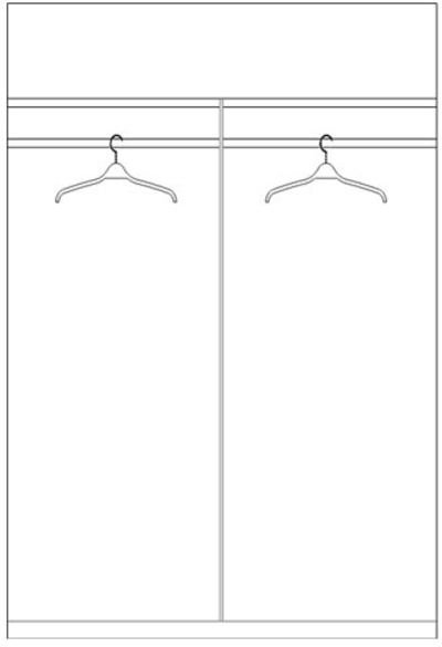 Шкаф для одежды с вешалкой Dreamer RMRS62411
