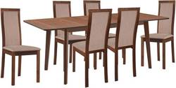 Ēdamistabas galds ar krēsliem Lavender/Larino