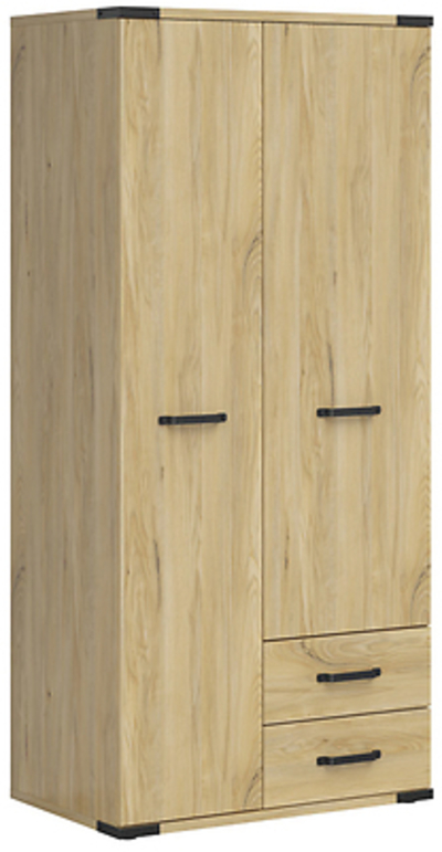 Шкаф для одежды с вешалкой Lara SZF2D2S