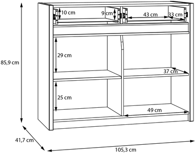 Комод Oak Squere OSQK221B