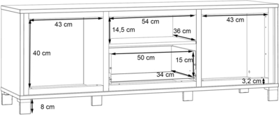 ТВ тумба / тв полка Trondheim TDHT132