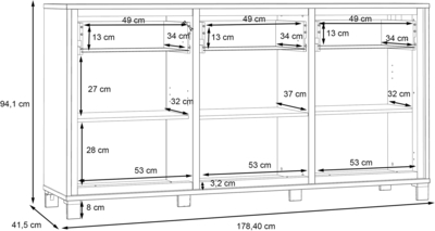 Комод Trondheim TDHK236