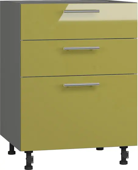 BlanKit D60.s3 Graphite+Lemon.G425 Skapis