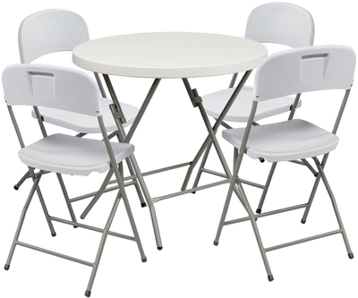 Стол обеденный со стульями Fold 80/4