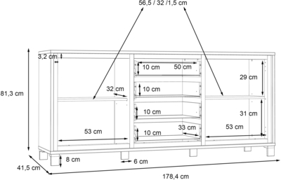 Комод Trondheim TDHK235