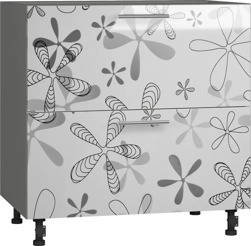 BlanKit D80.Ts2 Graphite+Flower.G432 Skapis