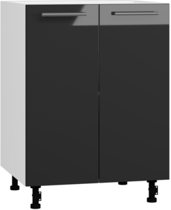 Кухонный шкаф модульной системы BlanKit D60 White+Graphite.G399