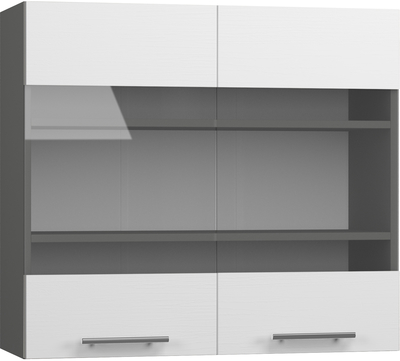 Кухонный шкаф модульной системы BlanKit G80W Graphite+OakWhite.266