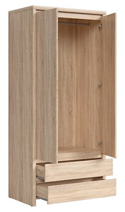 Шкаф для одежды с вешалкой Kaspian SZF2D2S