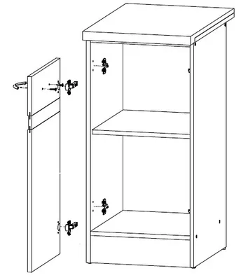 Кухонный шкаф модульной системы Junona D1D/40/82 L ZBL