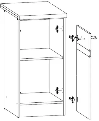 Кухонный шкаф модульной системы Junona D1D/50/82 P ZBL