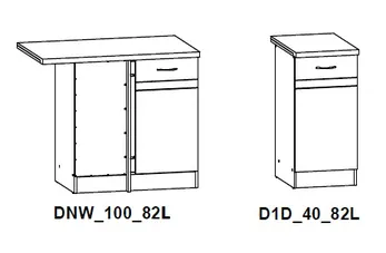 Кухонный шкаф модульной системы Junona DNW/100/82 L ZBL