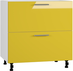 Кухонный шкаф модульной системы BlanKit D80.Ts2 White+Yellow.G371