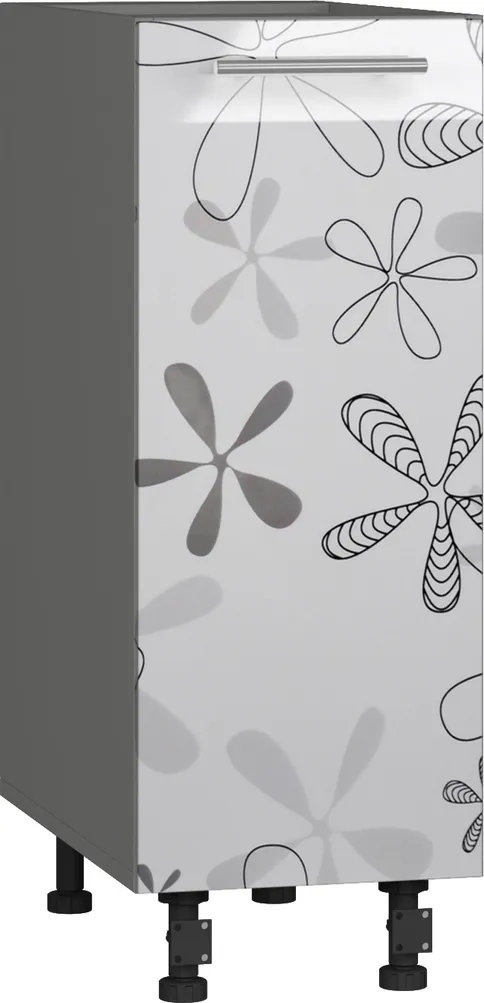 BlanKit D30 Graphite+Flower.G432 Skapis