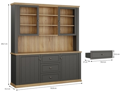 Витрина / полка со стеклом Pontypool PNTR731