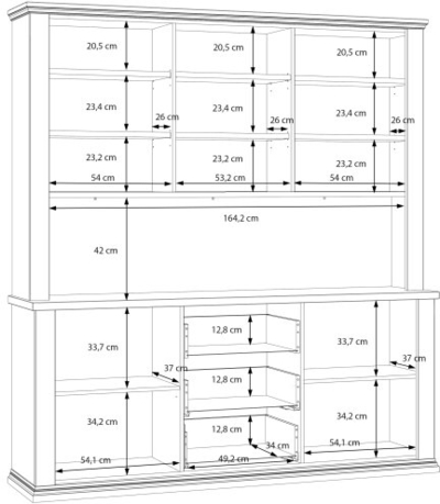 Витрина / полка со стеклом Pontypool PNTR731