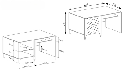Письменный стол / компьютерный стол Malumi MM-9