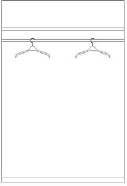 Шкаф для одежды с вешалкой Solo Combino 2D