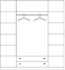 Шкаф для одежды с вешалкой Dzokonda 4D2S