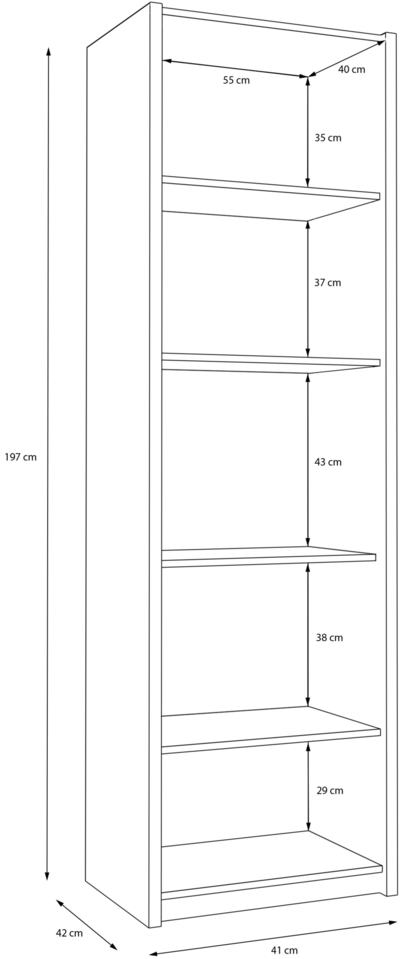 Шкаф для одежды с вешалкой Oak Squere OSQS811B