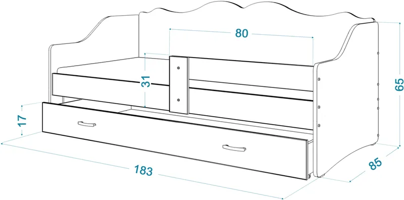 Кровать Neli 180x80