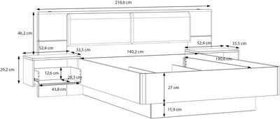 Кровать Panoptik PNPL3142B