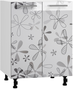 Кухонный шкаф модульной системы BlanKit D60 White+Flower.G432