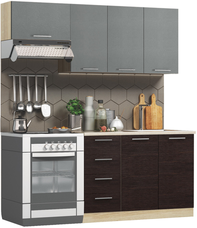 Кухонный комплект / гарнитур BlanKit 180 Concrete gray.352/Tik.279